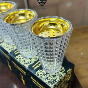 مبخرة الزجاج الملكي الذهبية ✨